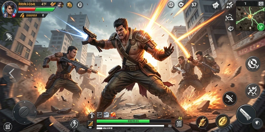 Tangkapan layar aksi menarik dari game 47F menunjukkan pertarungan intens.