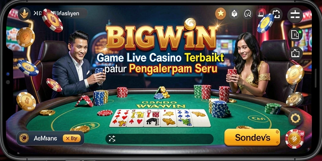 Tampilan gameplay Live Casino yang menarik dari BIGWIN.