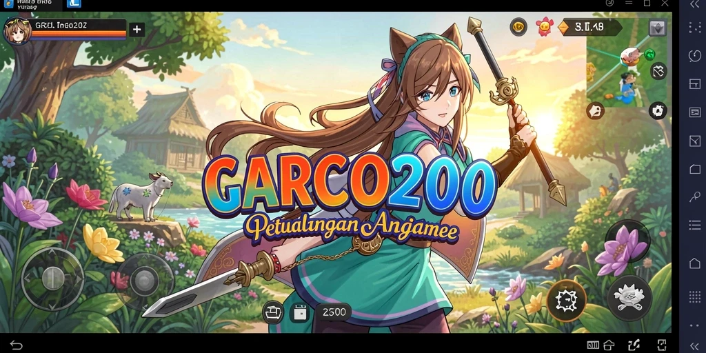 Screenshot GARCO200 menampilkan aksi seru dalam dunia anime.