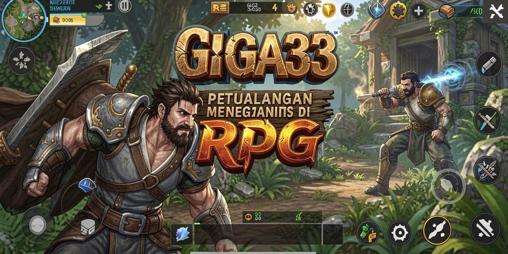 Tampilan screenshot GIGA33 yang menunjukkan aksi pertempuran RPG yang mendebarkan.