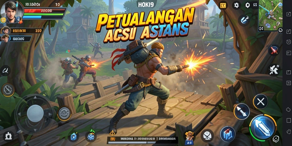 Screenshot gameplay HOKI9 menampilkan aksi seru dan pertempuran intens.
