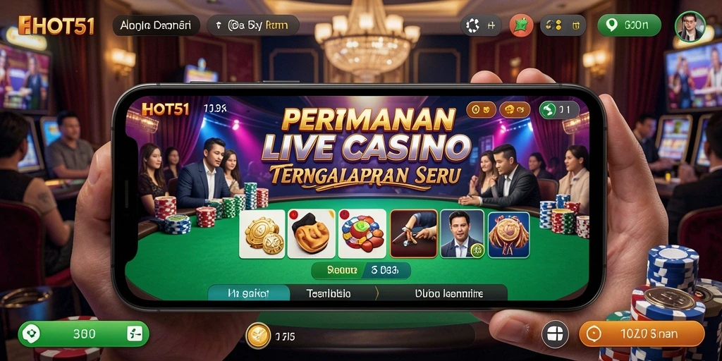 Tampilan gameplay HOT51 yang mendebarkan di Live Casino.