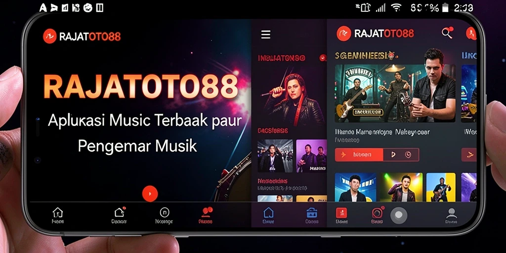 Tampilan utama RAJATOTO88 dengan beragam pilihan lagu.