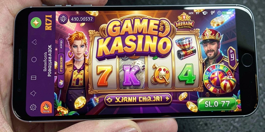Screenshot gameplay RK77 menampilkan keseruan permainan Kasino yang mengasyikkan.
