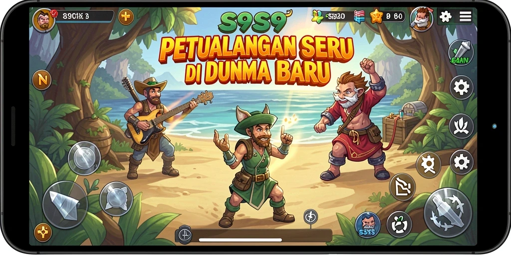 Gameplay S9S9 menampilkan petualangan yang mendebarkan dan aksi seru.