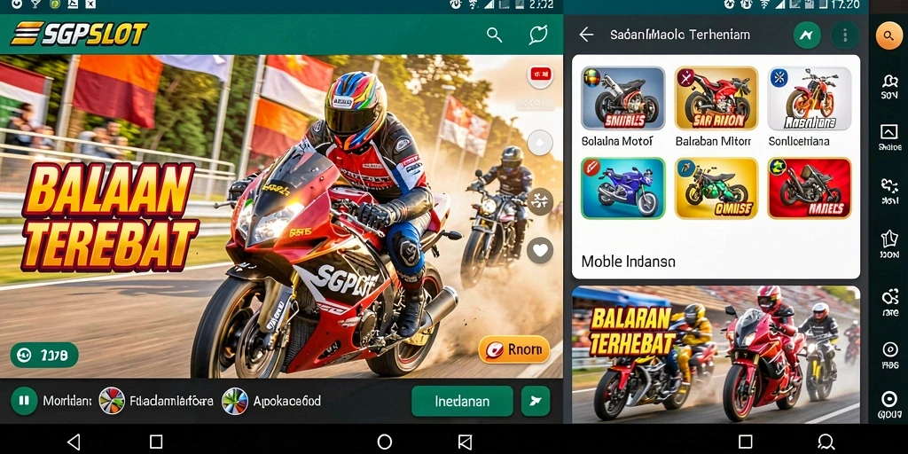 Tampilan menakjubkan dari gameplay balapan motor SGPSLOT.