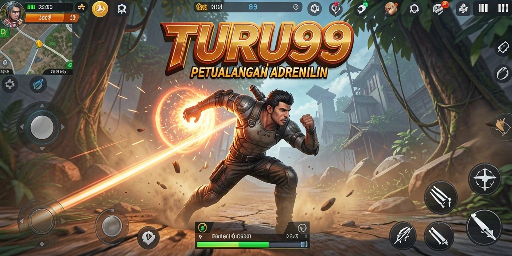 Screenshot TURU99 menampilkan pertarungan aksi yang mendebarkan.